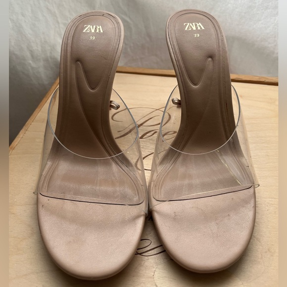 Zara Clear PVC Heeled Sandals - Picture 2 of 6